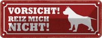 Blechschild 10X27 Cm Hund Vorsicht Reiz Mich Nicht Tier Haustier Deko Geschenk M