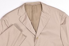 Burberry Prorsum Reginald Solid Beige Cotton 3-Button Blazer Jacket 40 R