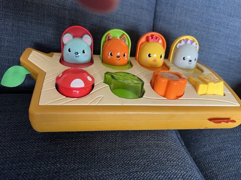 Fisher-Price Baby Toy Hide & Peek Pop-Up Woodland Animal Theme Sensory Activity