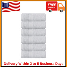BOUTIQUO Ultra Soft Cotton 6 -Piece Hand Towel Set 16x24 Inch