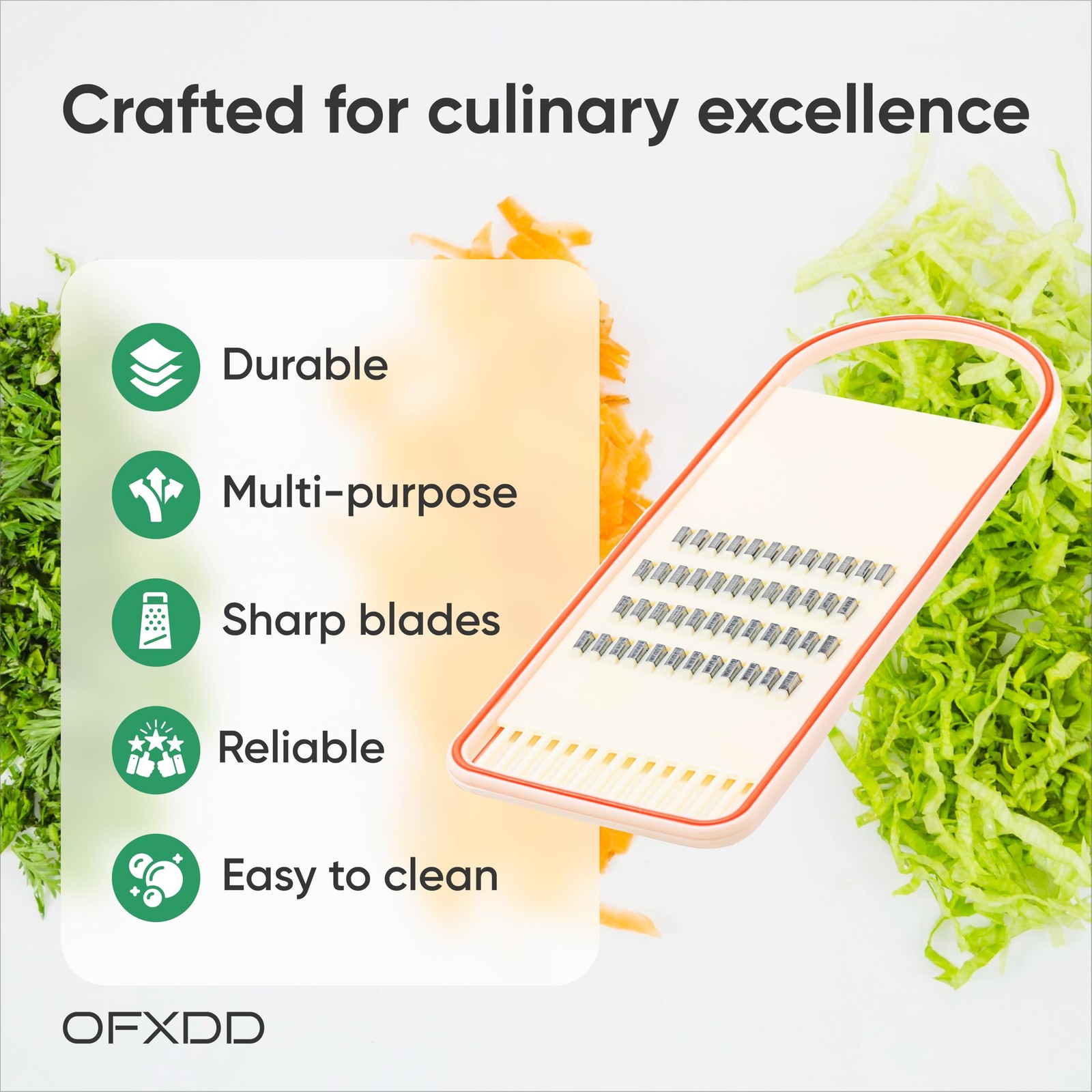 Korean Carrot Grater - Hand Carrots Salad Slicer - Julienne Shredder for KItchen