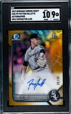 2022 PEYTON PALLETTE Bowman Chrome Draft 1st TRUE GOLD Autograph /50 SGC 9