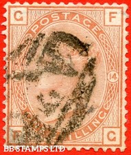 SG. 163. J117. " FG ". 1/- Orange - Brown. Plate 14. A good "A25 - MALTA B68321