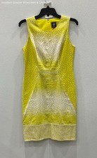 Vince Camuto Women's Size 4 Yellow White Dress