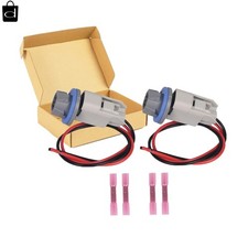 2 Set Rear License Plate Light Bulb Socket Wiring Harness Kit for Ford F-150