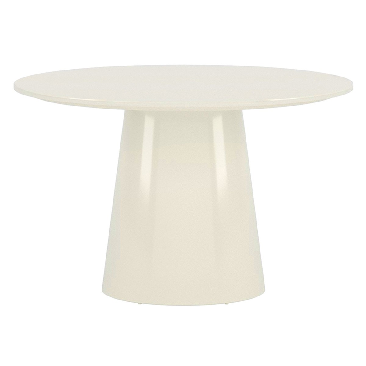 Table ronde beige de 120cm Lanzo pour des repas chaleureux en famille
