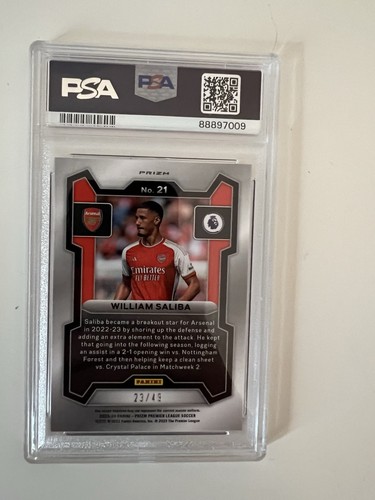 Panini Prizm Red Lazer Saliba /49 - Zdjęcie 2 z 2