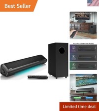 Compact Surround Sound System with Subwoofer - 2.1 Channel for Gaming  TV