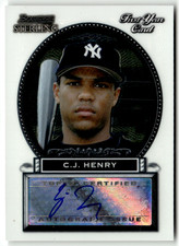 2005 Topps Bowman Sterling MLB No. BS-CH C.J. Henry First Year Card Auto