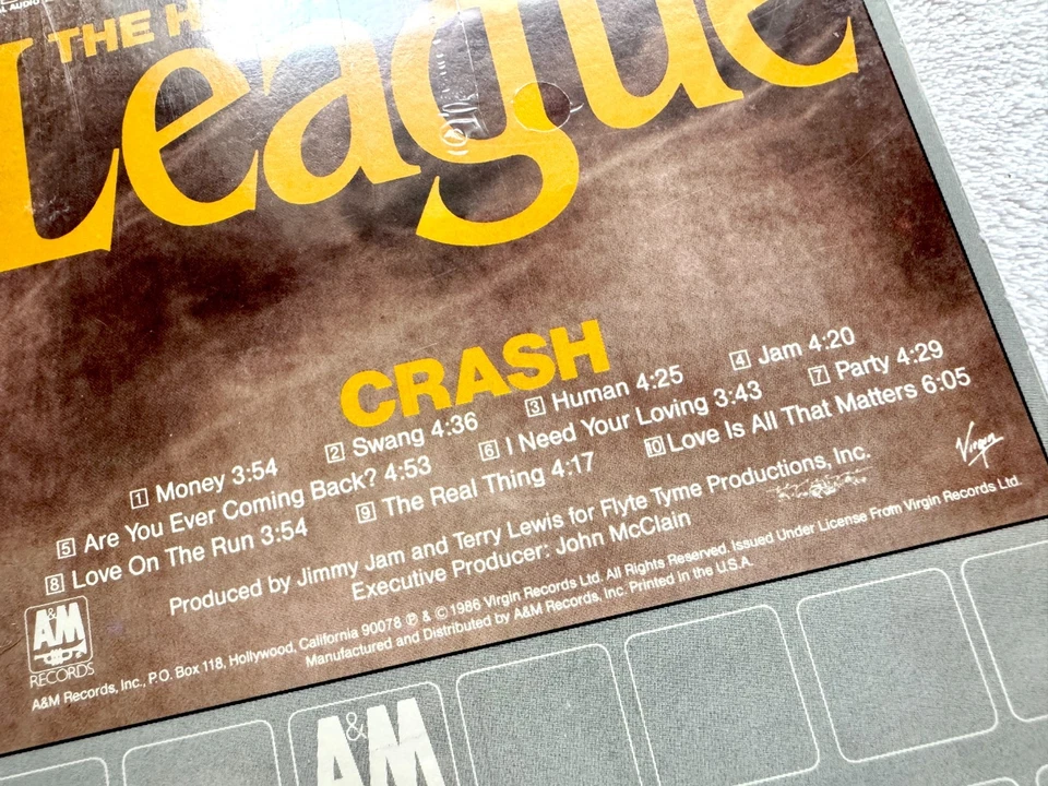 THE HUMAN LEAGUE SEALED CRASH ALBUM CD BOX A&M RECORDS REAL THING MONEY JAM LP - Imagem 4 de 4