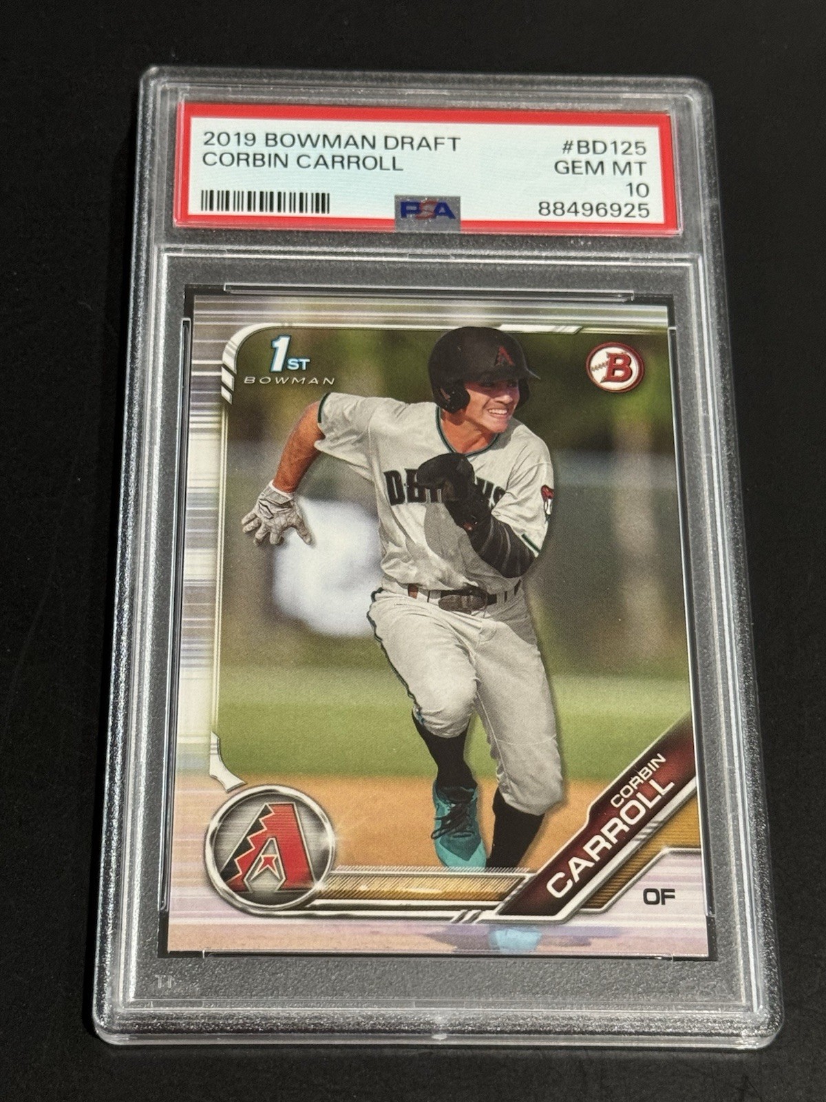 2019 Bowman Draft - Chrome Corbin Carroll 1st Bowman #BD-125 PSA 10 Diamondbacks