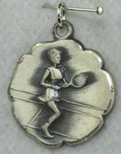 VTG STERLING SILVER TENNIS CHARM 