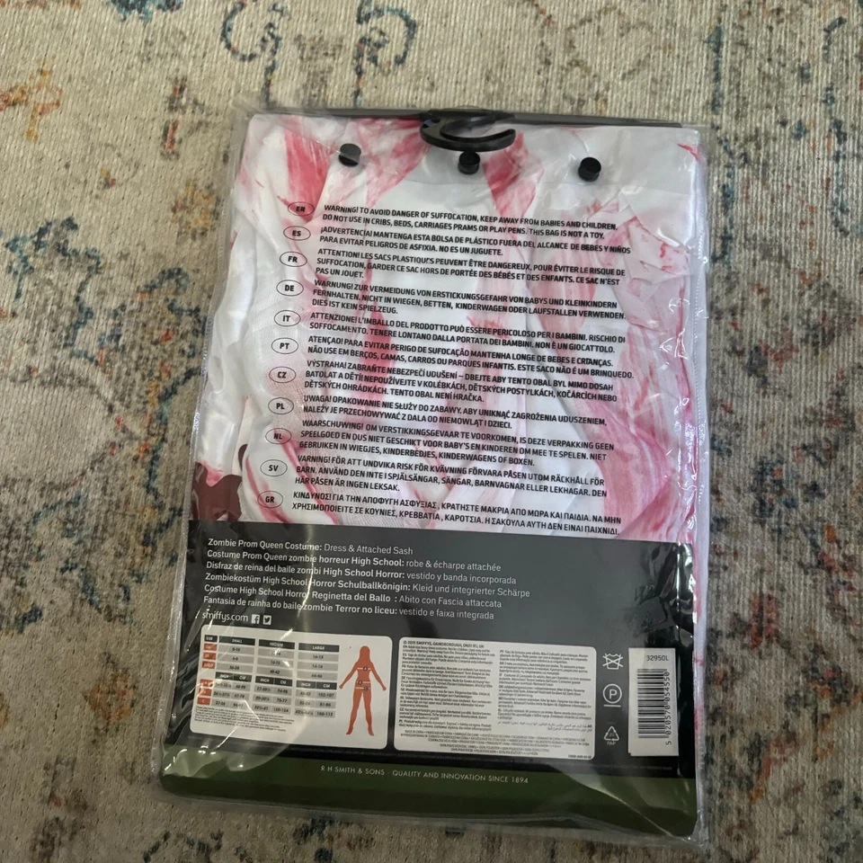 Disfraz de reina zombi de terror de secundaria para mujer grande 14-16 Halloween Foto 3 de 4