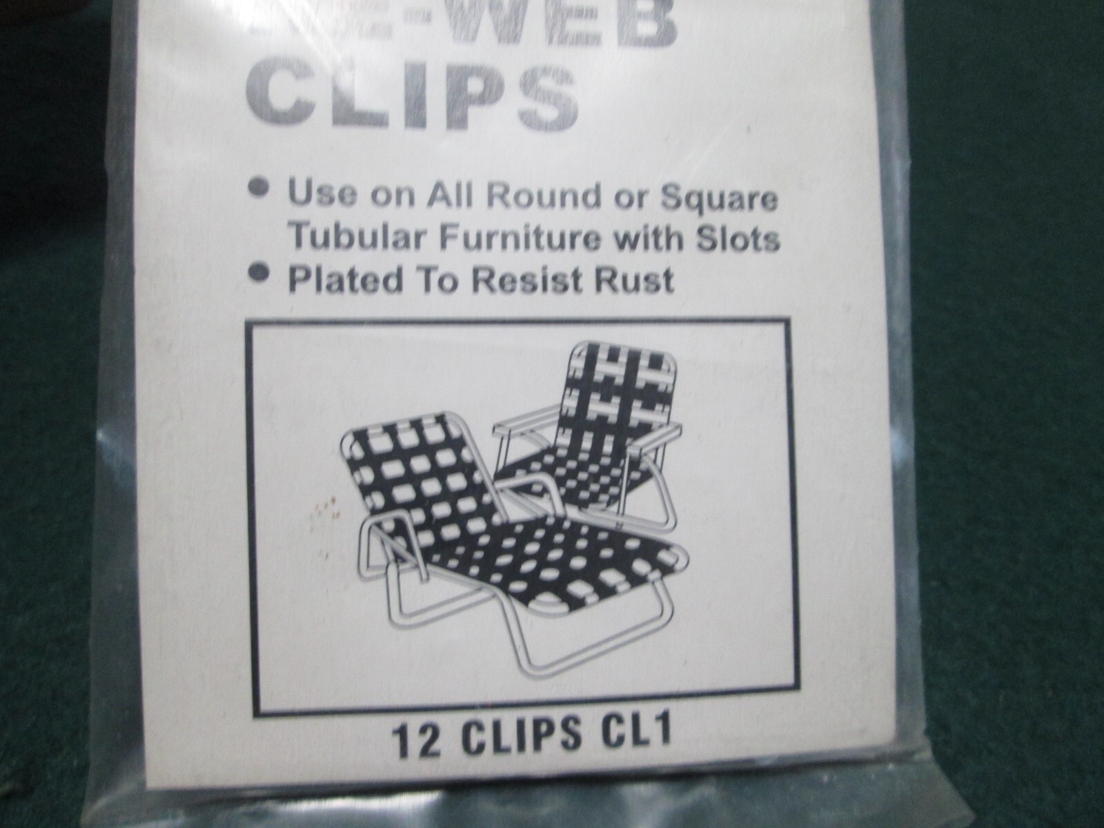 Frost King Lawn Furniture Plated Outdoor Chair bing Clips (12Pack