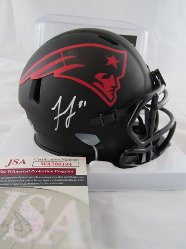 Mini Casco Jonathan Jones New England Patriots Firmado Autografiado Velocidad de Eclipse - Imagen 2 de 3
