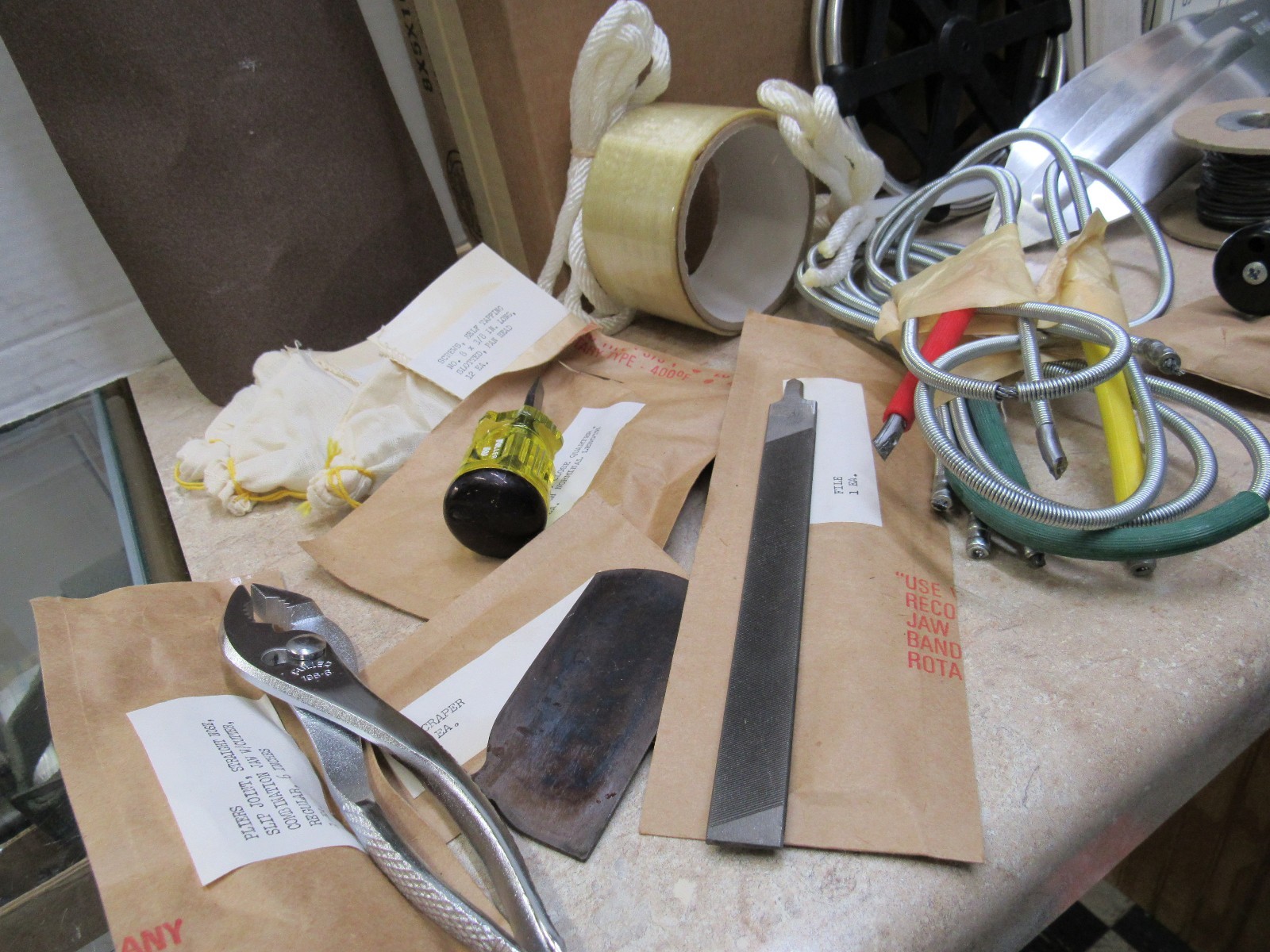 Vintage 1980 US Military All Terrain Ski & Poles REPAIR KIT with Tools