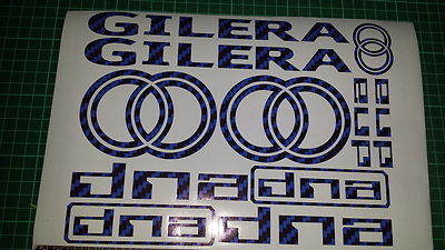 Gilera DNA Decals/Sticker EXKLUSIV BLAU CARBON DESIGN 50 70 125 172 180 210