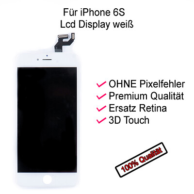 Ersatz Display für iPhone 6S Bildschirm Lcd Touchscreen Glas Retina Weiß