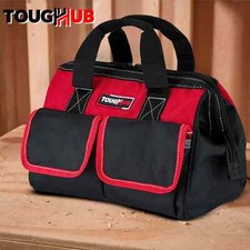 Tool Bag 12 Inch Red with Handles & Multi Pockets for Hand Tools DIY Electrician