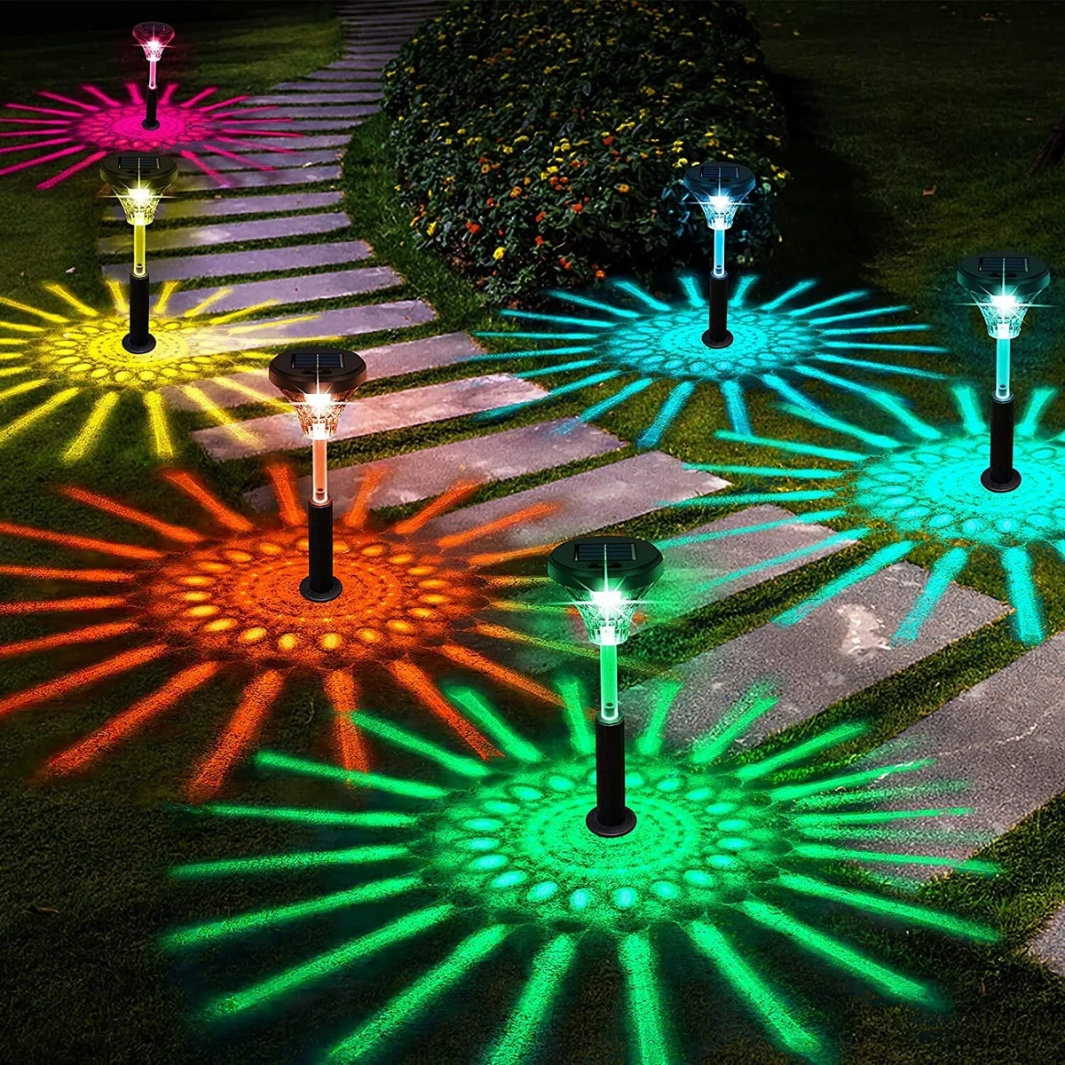 Color changing 2024 pathway lights
