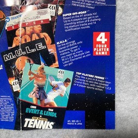 Nintendo NES Nintendo Insert Poster Only Gauntlet Nightmare Swords Kings Beach