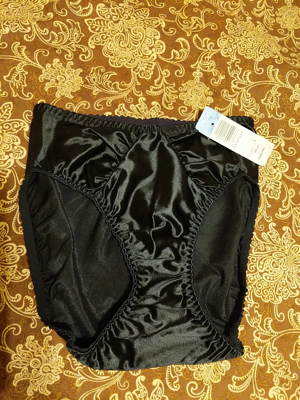 Olga Vintage Satin Second Skin High Cut Brief Panties… Gem