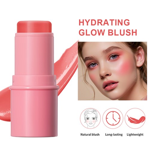 Cream Blush Balm for Cheeks Lips Makeup Stick Cheek Blush Hydrating Lipstick - Picture 9 of 17