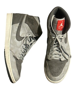灰原哀 SRCP ID 0261 43-MY1217-01C Size 13 - Air Jordan 1 Retro Premium High Grey Camo for sale