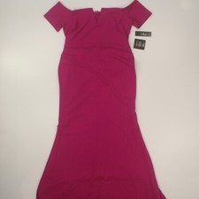 Lulus Women's Formal Gown Full-Length Fit & Flare Dress Size XL Magenta NWT