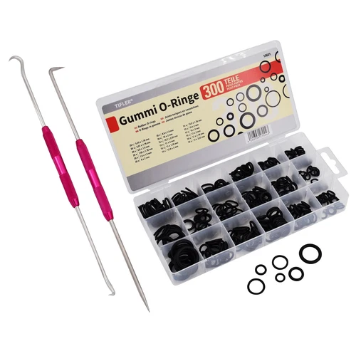 Tifler O-Ringe Sortiment 300-Teilig NBR-Gummi + Werkzeug Set für Montage