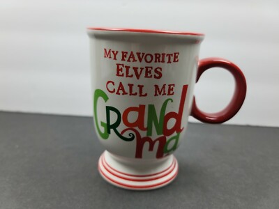 Hallmark '' My Favorite Elves Call Me Grandma '' Coffee/ Tea Mug - NEW