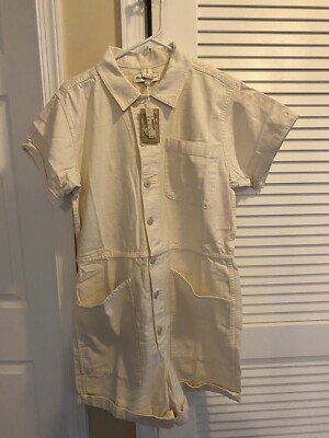 Madewell x As Ever Short Coveralls Off White Cloud Lining Large 