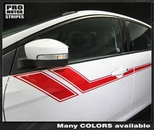 Ford Focus Side Accent Hash Stripes Decals 2011 2012 2013 2014 Pro Motor
