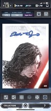 Topps Star Wars Digital Card Trader Blue Rise Black & White Kylo Ren Sig Insert