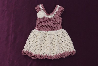 handmade woolen baby frock