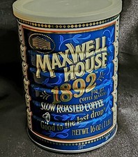 Sealed Vintage 1892 Maxwell House Coffee 100th Anniversary w/Plastic Lid Expired