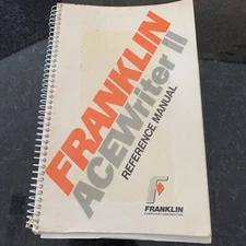 Franklin ACEWriter II Word Processor for Franklin and Apple II Systems