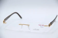 NEW SILHOUETTE 6753 30 6051 GOLD BROWN AUTHENTIC FRAMES EYEGLASSES 50-17