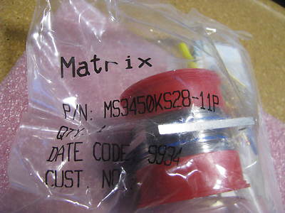 MATRIX SCIENCE CONNECTOR WITH CONTACTS # MS3450KS28-11P NSN: 5935-01-36 ...