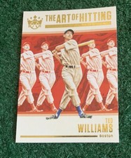 TED WILLIAMS MLB HOF - 2021 DONRUSS DIAMOND KINGS THE ART OF HITTING CARD #AOH-1