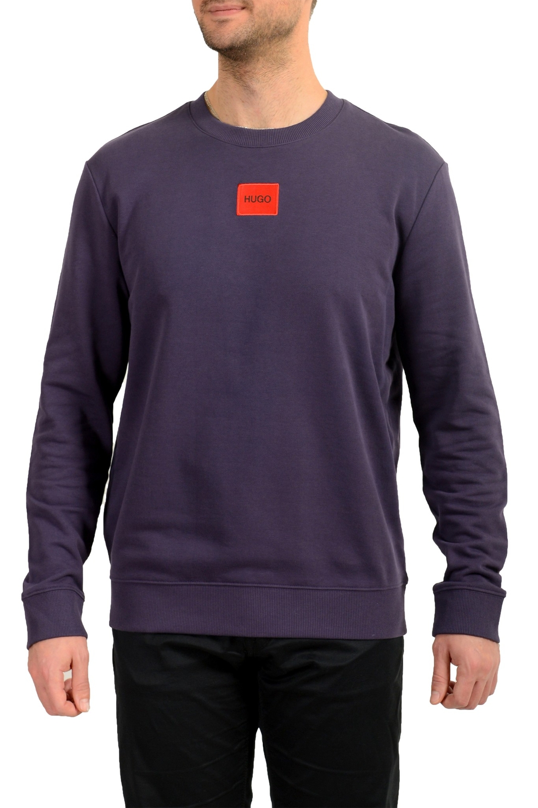 Мужская толстовка с круглым вырезом и логотипом Hugo Boss Diragol212 фиолетового цвета US 2XL IT 56 14490₽