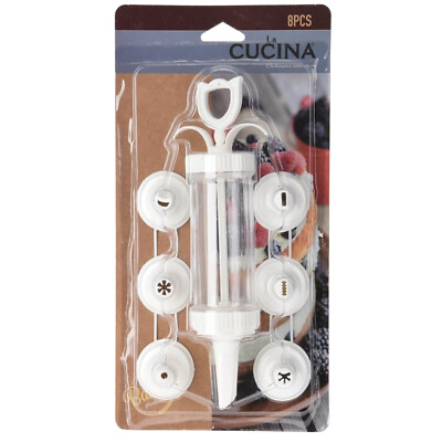 8 teiliges Cupcake-Füllspritzen-Set Garnierspritze Spritztüllen Kuchen Torten