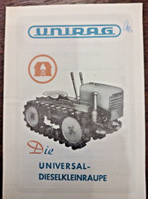Original UNIRAG universal Diesel Kleinraupe Prospekt - Traktor Verkaufsprospekt