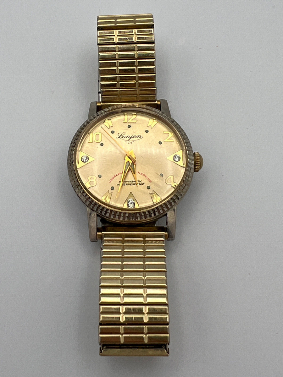 Vintage 1950\'s Lantex 17 Jewels Unbreakable Mainstream Shock Protected, Goldtone Vintage 1950s Cronow Watch Co. 17 Jewel Incabloc Wrist Watch  main image 3