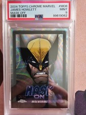 2024 Topps Chrome Marvel Wolverine Mask On, Mask Off Black 08/10 