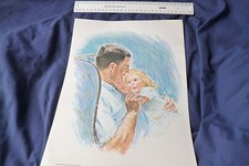 Vintage 1950s Standard publishing History sociology FATHER & BABY print F.Hook