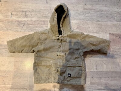 Beige Dopodopo Winterjacke aus Cord in Größe 80