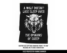 Motivational Fitness Cloth Banner - Large Wall Art - Home Gym Decor