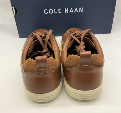 COLE HAAN Grand Plus Crosscourt Brown Tan Leather Sneaker  display picture 3
