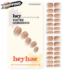 Heyhae Semi Cured Gel Nail Strips No LED Lamp SR10512, Hey, You're Gorgeous